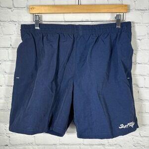 Surf Style Shorts Large Body Gear Navy Blue Swim Trunks Mens Board Shorts Lined